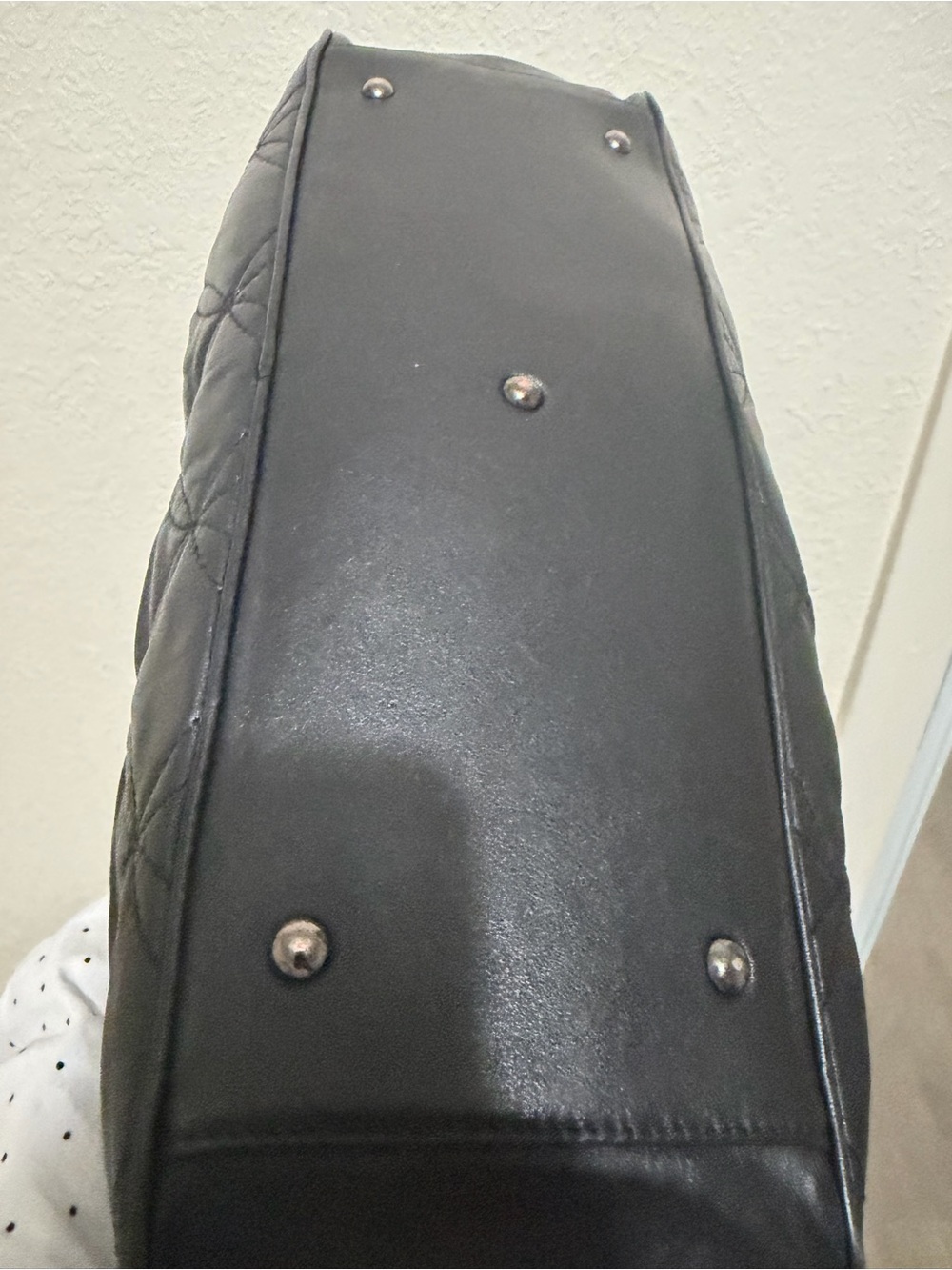 MCM Black Quilted Leather Tote with Tassel Charm - Picture 5 of 7
